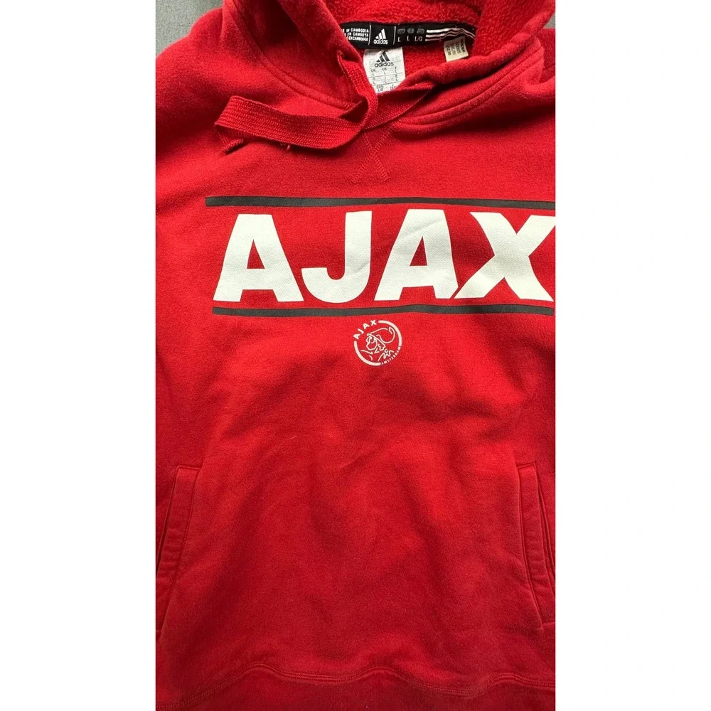 Adidas Ajax‎ Amsterdam Hoodie Men's Large Red Pullover Soccer Football S97365